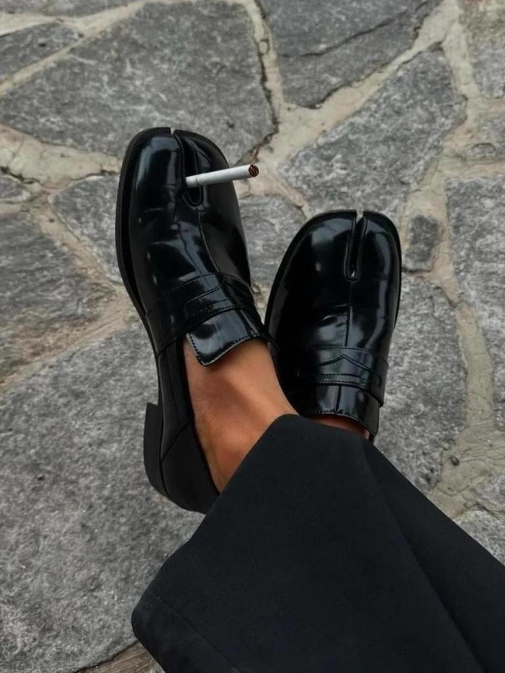 Maison Margiela Leather Tabi Loafers